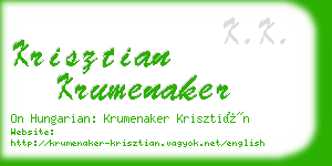 krisztian krumenaker business card